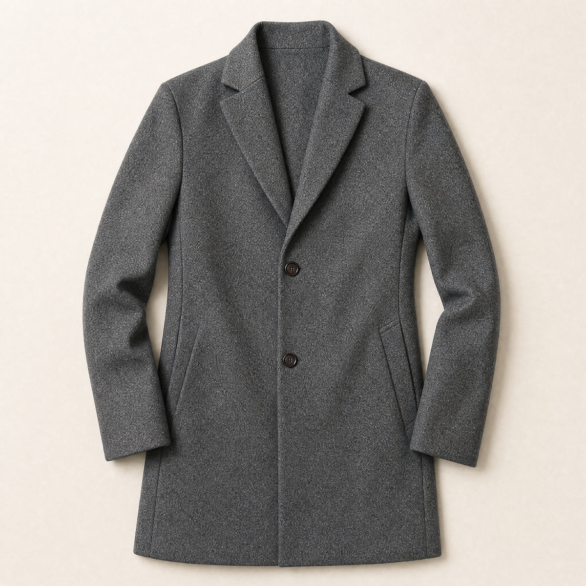 Alpine Stand-Collar Overcoat in Gray