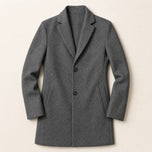 Alpine Stand-Collar Overcoat in Gray