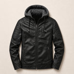 Arbor Fleece-Lined Leather Jacket in Black
