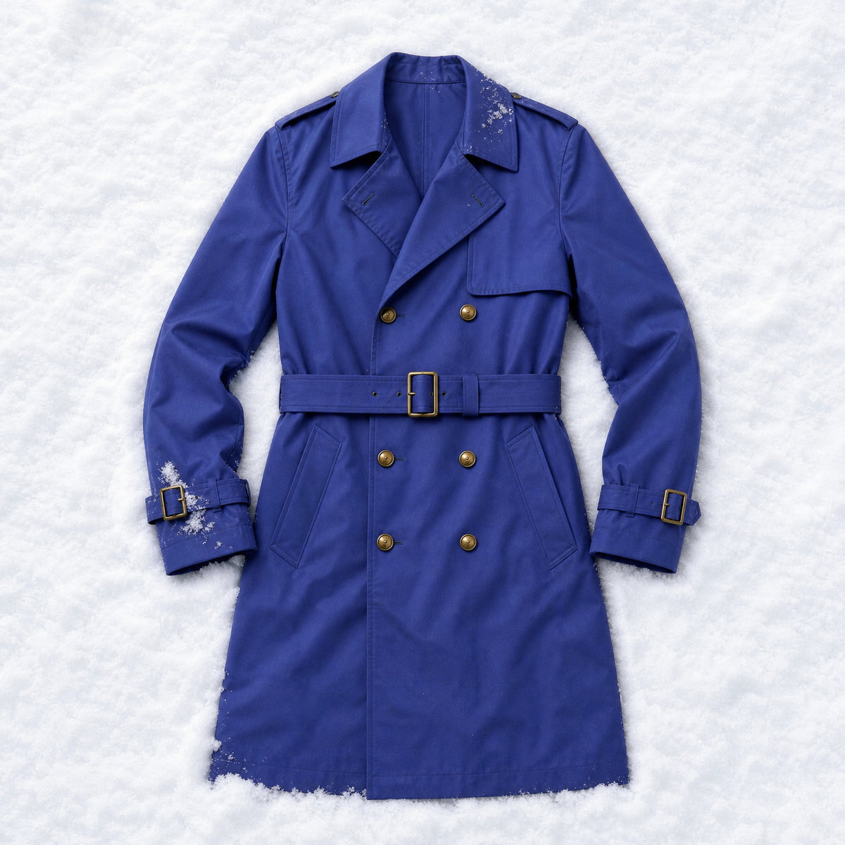 Beech Mid-Length Trench Coat in Blue