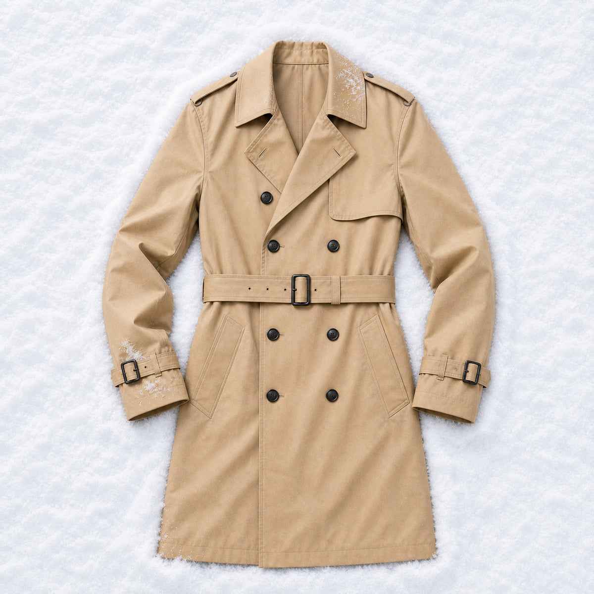 Beech Mid-Length Trench Coat in Khaki