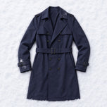 Beech Mid-Length Trench Coat in Navy Blue