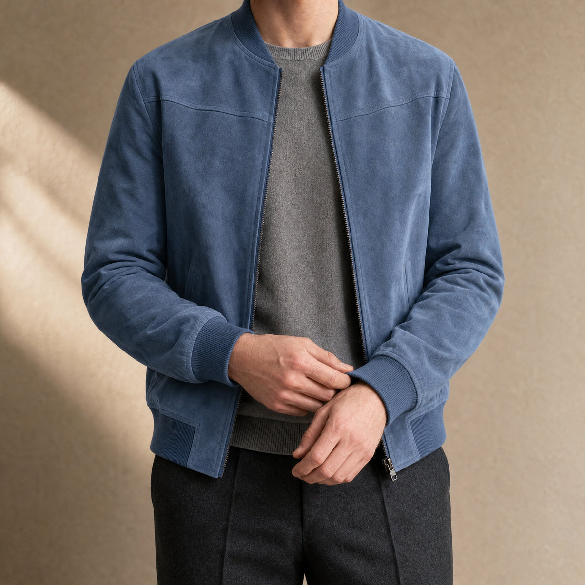 Berg Everyday Bomber Jacket in Light Blue