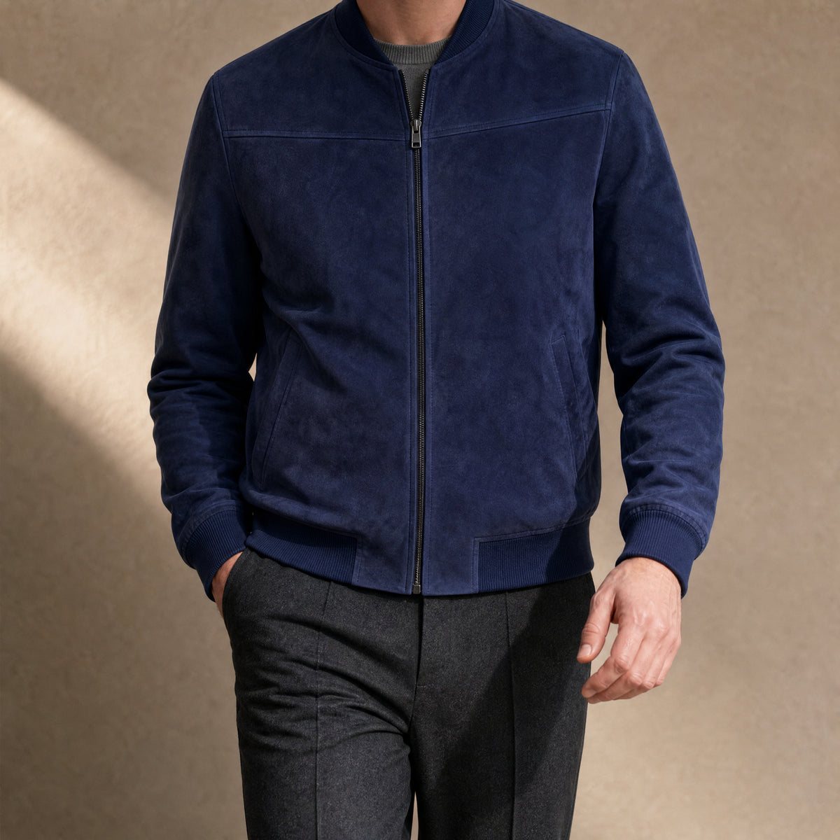 Berg Everyday Bomber Jacket in Navy Blue