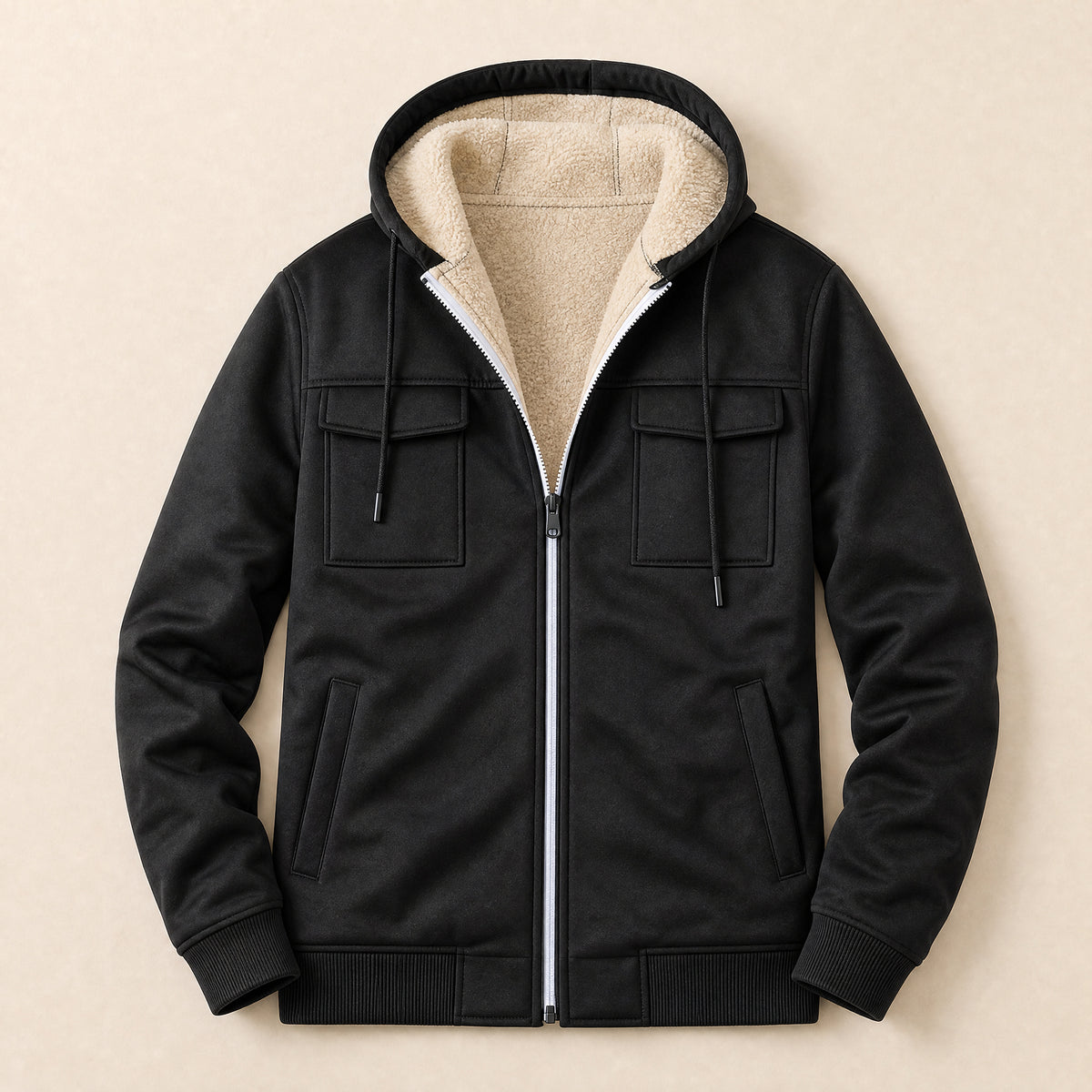 Bog Hooded Soft-Shell Jacket in Black