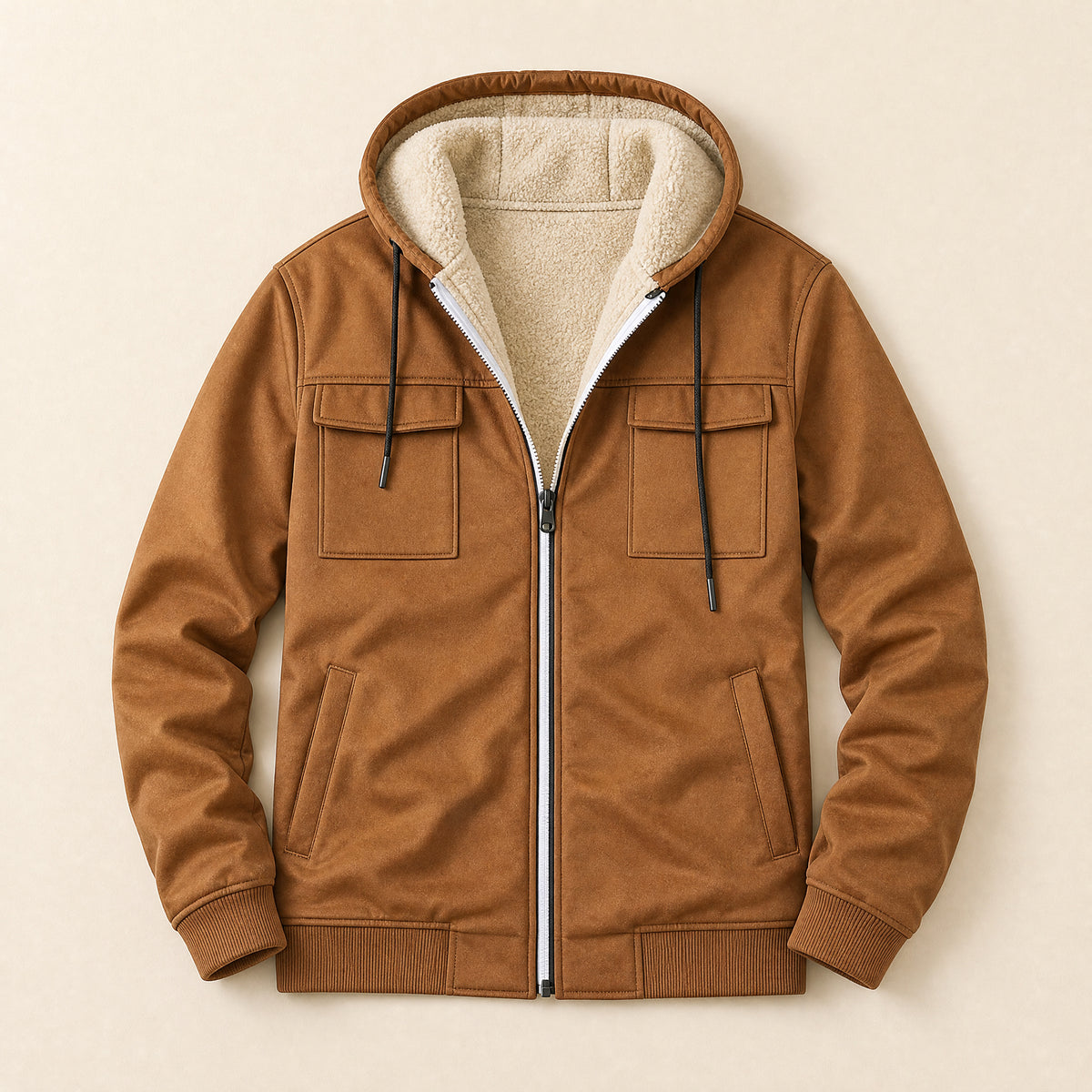 Bog Hooded Soft-Shell Jacket in Brown