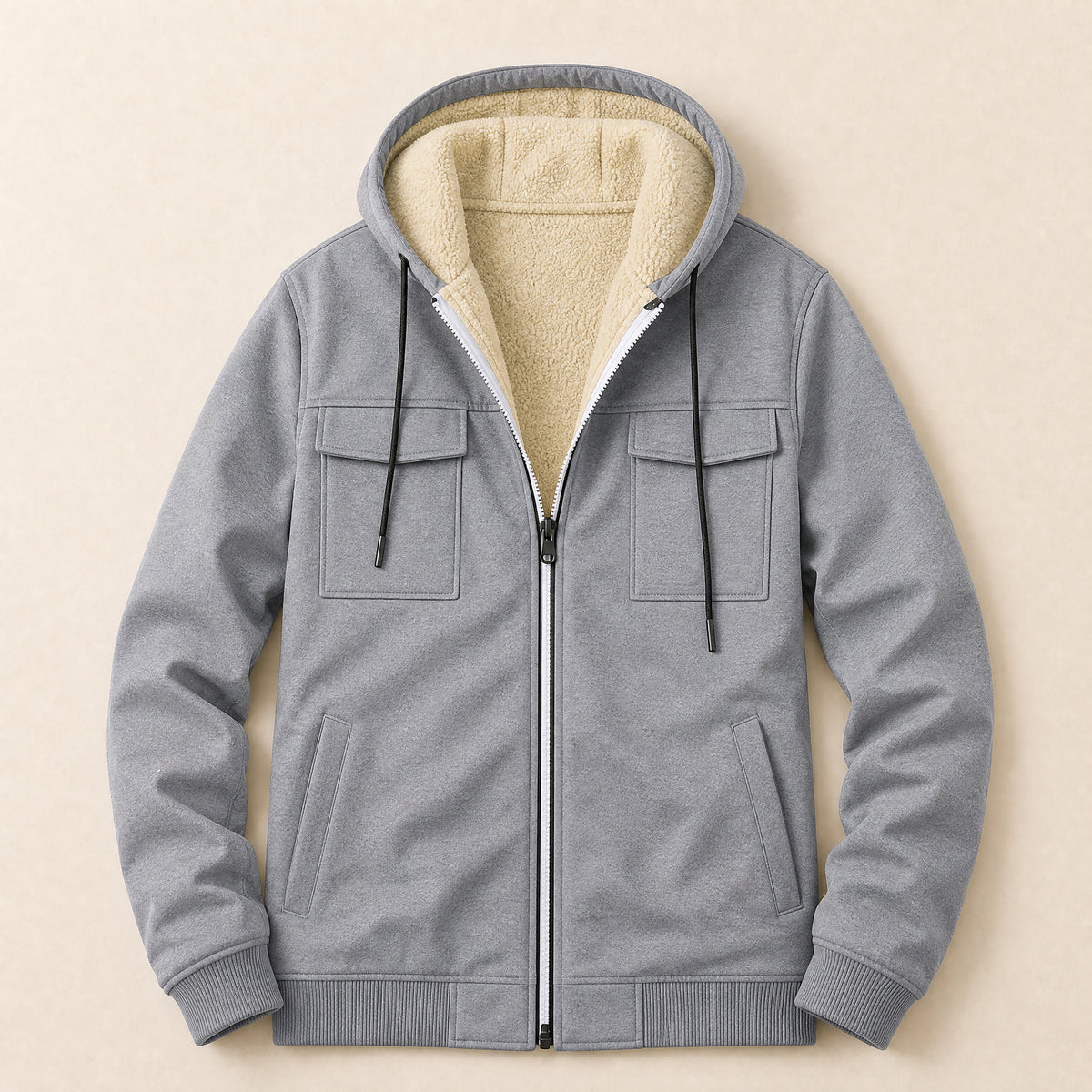 Bog Hooded Soft-Shell Jacket in Gray