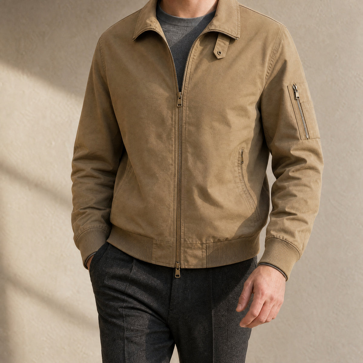 Bora Bomber Jacket in Khaki