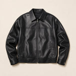 Breeze Leather Moto Jacket in Black