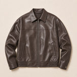 Breeze Leather Moto Jacket in Brown