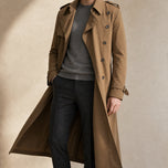 Brook Double-Breasted Trench Coat in Khaki