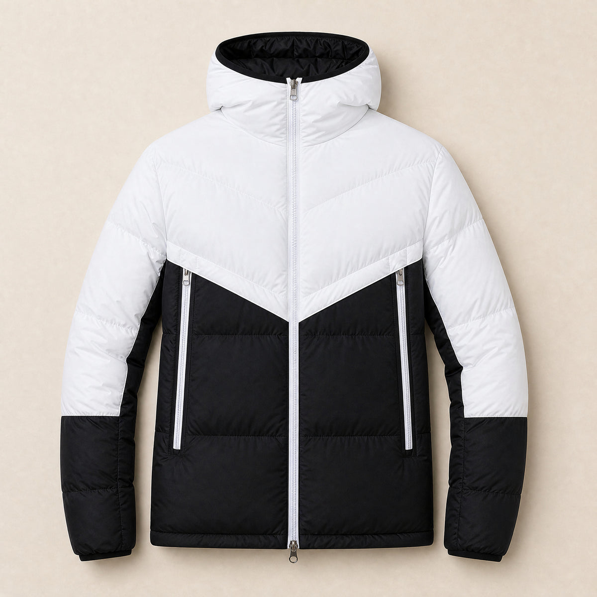 Carr Hooded Puffer Jacket in White