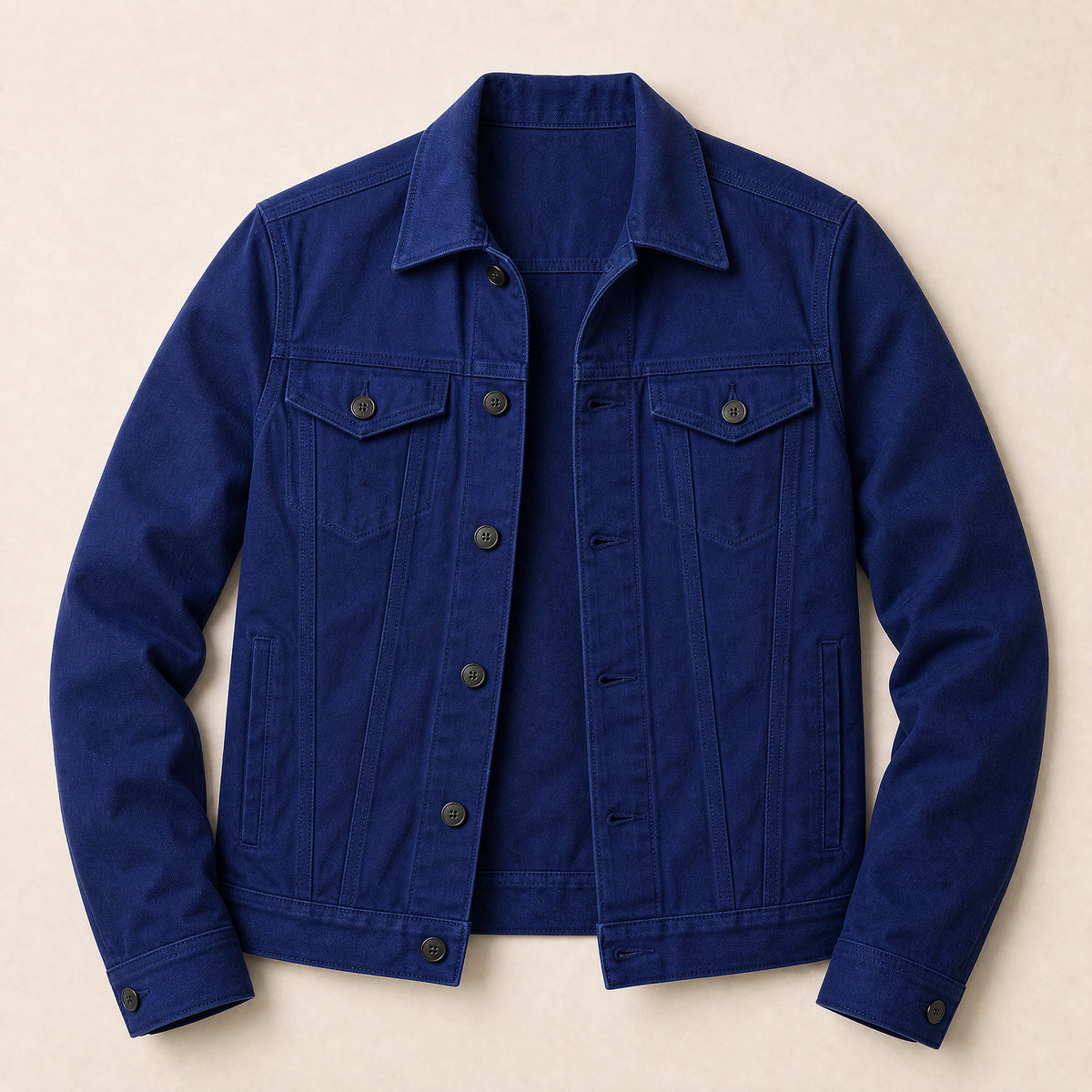 Chinook Cotton Trucker Jacket in Navy Blue