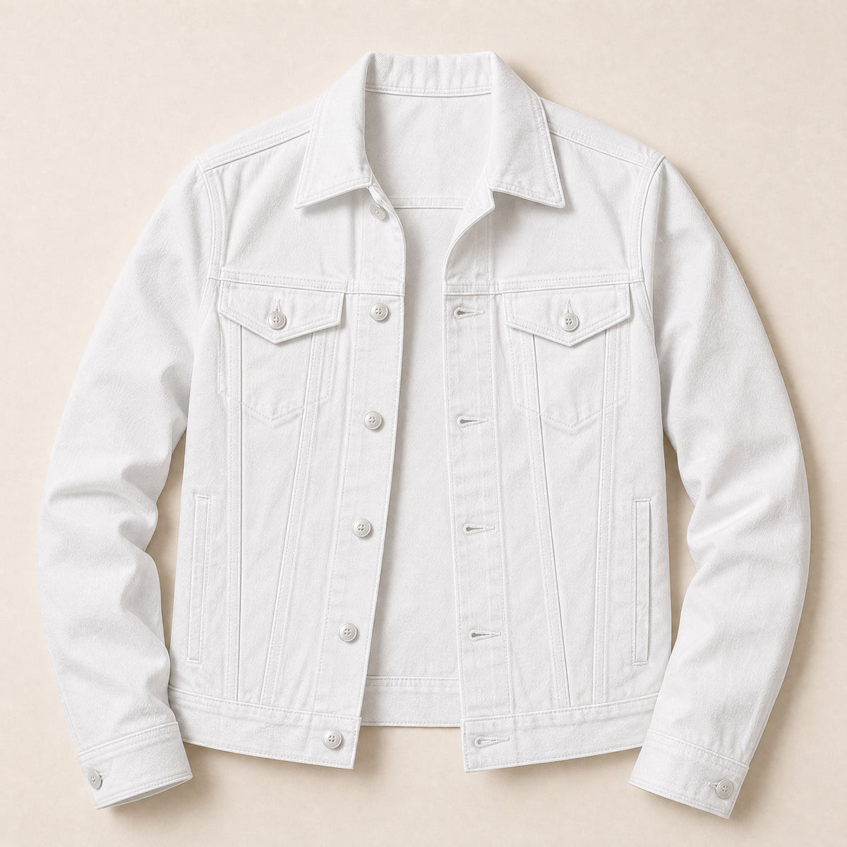 Chinook Cotton Trucker Jacket in White