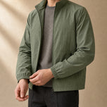 Cinder Lightweight Windbreaker Jacket in Army Green