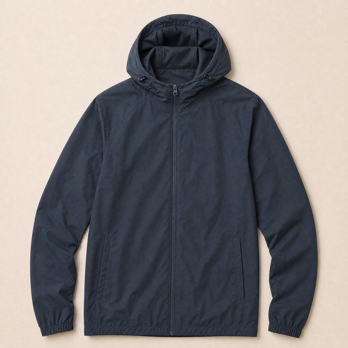 Clover Hooded Windbreaker Jacket in Gray