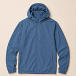 Clover Hooded Windbreaker Jacket in Slate Blue