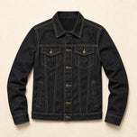 Cobble Slim Denim Jacket in Black