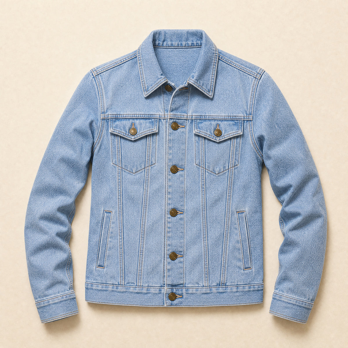 Cobble Slim Denim Jacket in Light Blue
