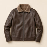 Creek Leather Jacket in Brown