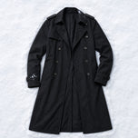 Crosswind Long Trench Coat in Black