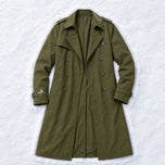 Crosswind Long Trench Coat in Green