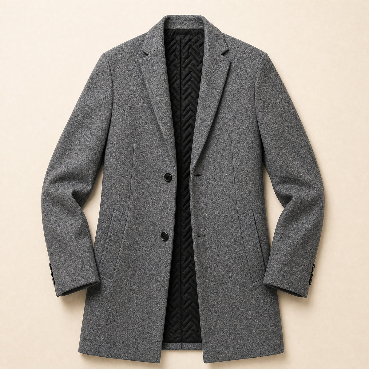 Cumulus Wool-Blend Overcoat in Gray