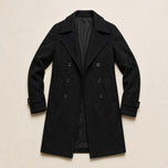 Dale Double-Breasted Topcoat in Black