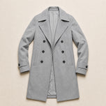 Dale Double-Breasted Topcoat in Light Gray