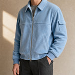 Downpour Corduroy Bomber Jacket in Blue