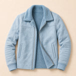 Ebb Sherpa Zip Jacket in Blue