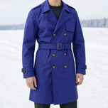 Elder Mid-Length Trench Coat in Blue