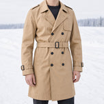 Elder Mid-Length Trench Coat in Khaki