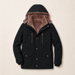 Elm Fleece-Lined Hooded Parka in Black