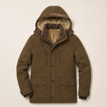 Elm Fleece-Lined Hooded Parka in Coffee