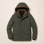 Elm Fleece-Lined Hooded Parka in Military Green