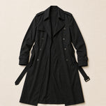 Estuary Double-Breasted Trench Coat in Black