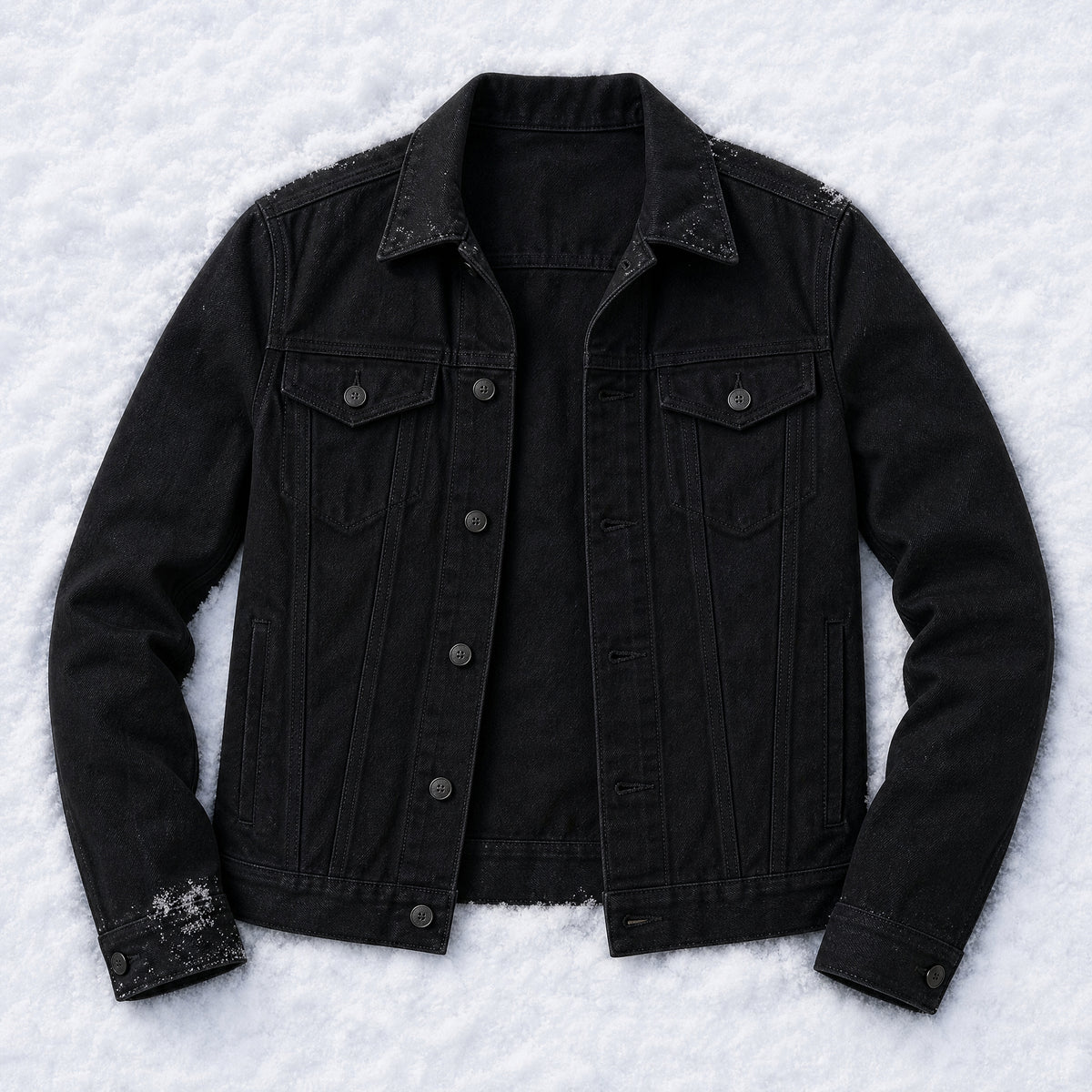 Evenfall Cotton Trucker Jacket in Black