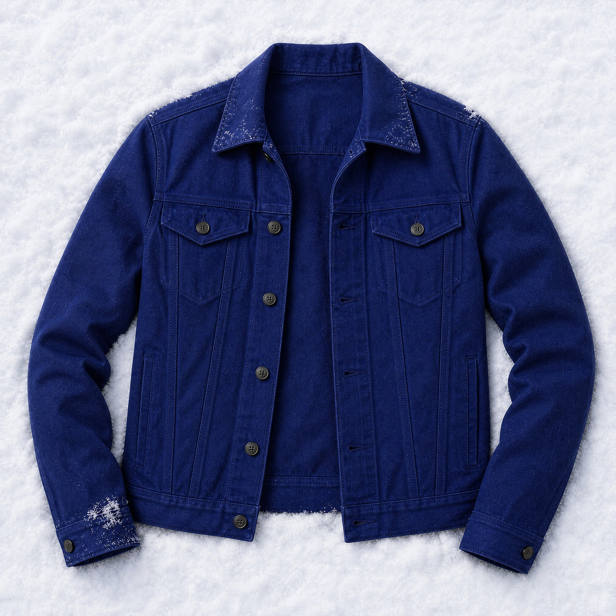 Evenfall Cotton Trucker Jacket in Navy Blue