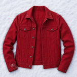 Evenfall Cotton Trucker Jacket in Red