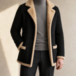 Fathom Suede Shearling Jacket in Black