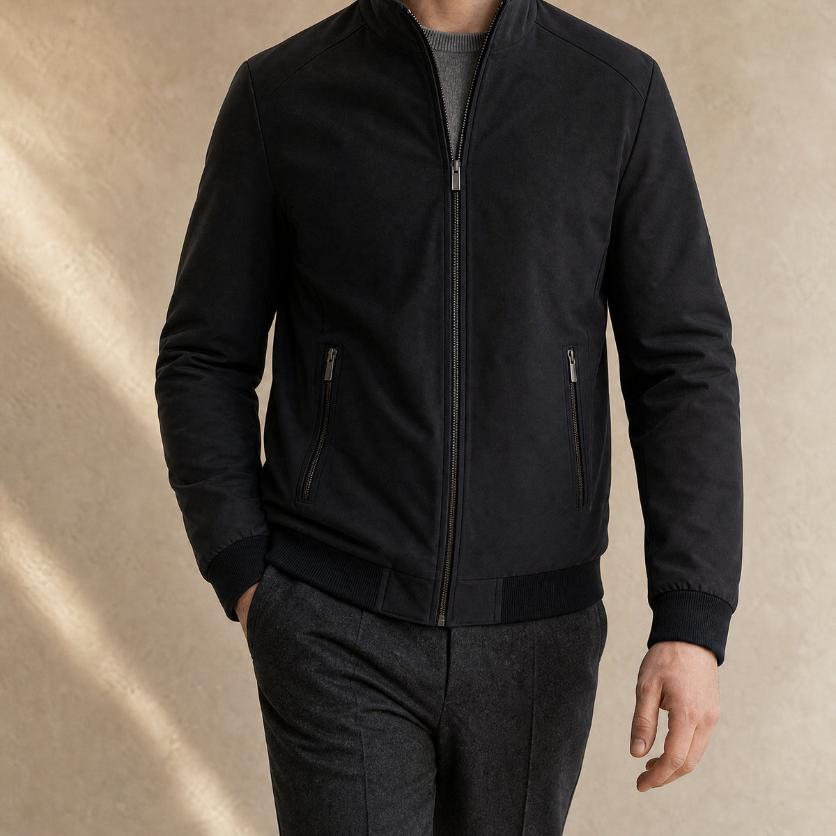 Fellside Insulated Bomber Jacket in Black
