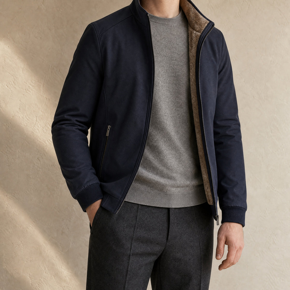 Fellside Insulated Bomber Jacket in Blue