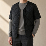 Fen Fleece-Lined Quilted Jacket in Black
