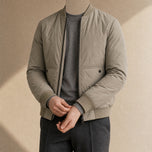 Fir Puffer Bomber Jacket in Khaki