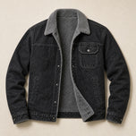 Fjell Fleece-Lined Denim Jacket in Black