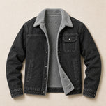Fjell Fleece-Lined Denim Jacket in Charcoal