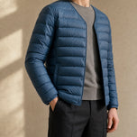 Foreshore Lightweight Puffer Jacket in Haze Blue