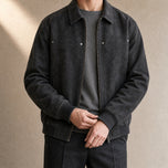 Freshet Leather Bomber Jacket in Black