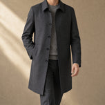 Gable Mid-Length Coat in Dark Gray